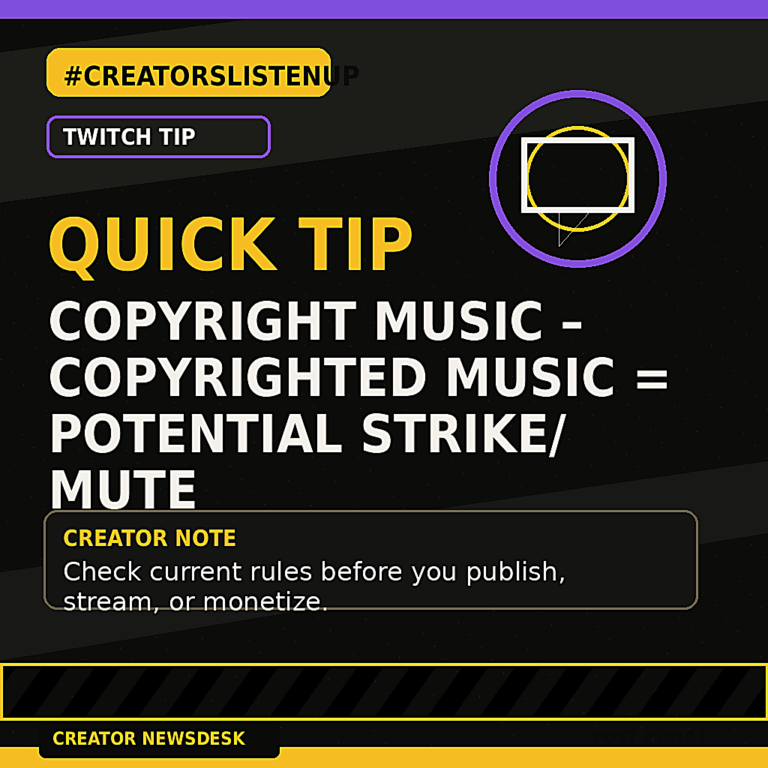 Creator Newsdesk featured image for Twitch Creator Tip of the Day – #CreatorsListenUp