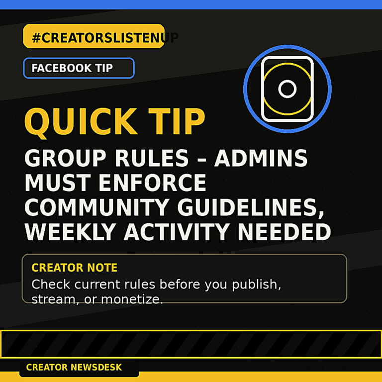 Creator Newsdesk featured image for Facebook Creator Tip of the Day – #CreatorsListenUp