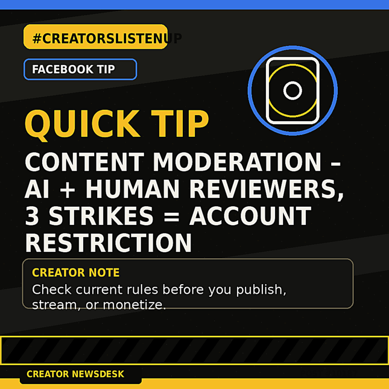 Creator Newsdesk featured image for Facebook Creator Tip of the Day – #CreatorsListenUp