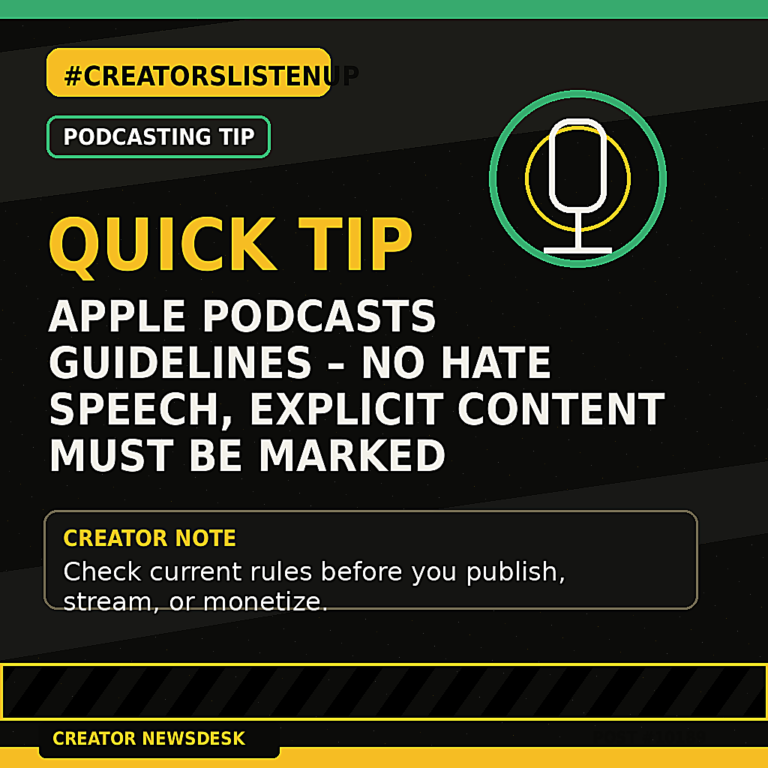 Creator Newsdesk featured image for Podcasting Creator Tip of the Day – #CreatorsListenUp