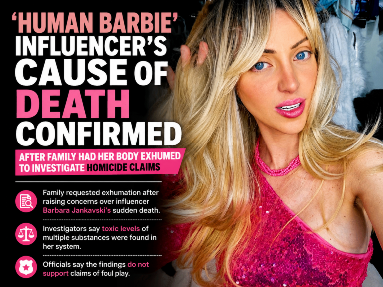 Human Barbie influencer Barbara Jankavski cause of death confirmed graphic