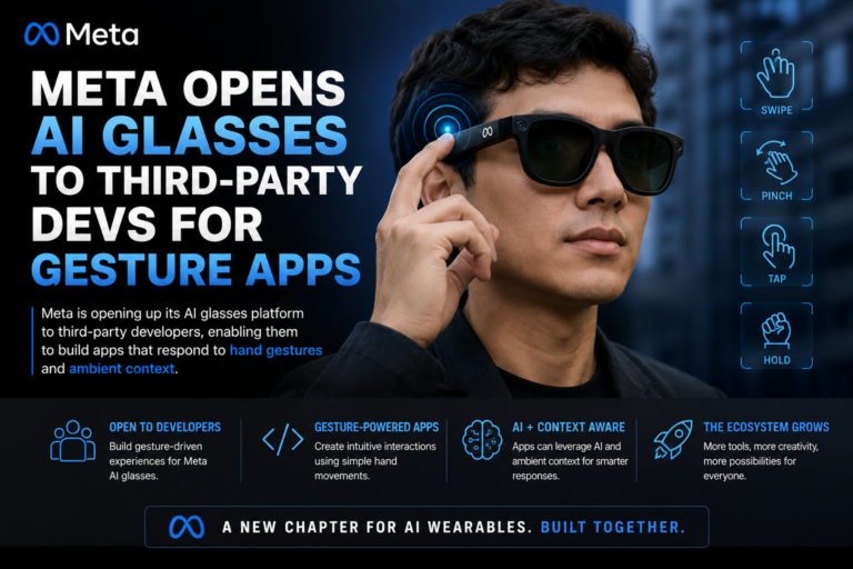 Meta Opens AI Glasses to Third‑Party Devs for Gesture Apps