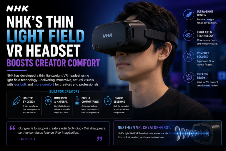 NHK’s Thin Light Field VR Headset Boosts Creator Comfort