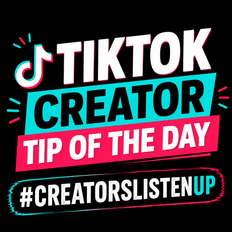 TikTok creator tip of the day graphic for #CreatorsListenUp.