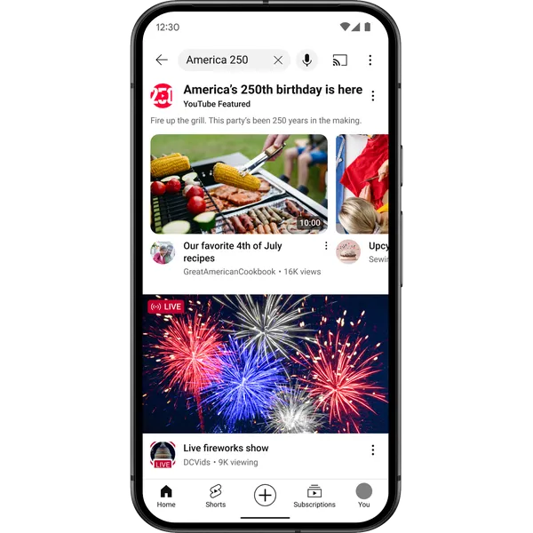 Celebrate America’s 250th Birthday on YouTube: Party Ideas, Recipes & Fireworks - YouTube Blog