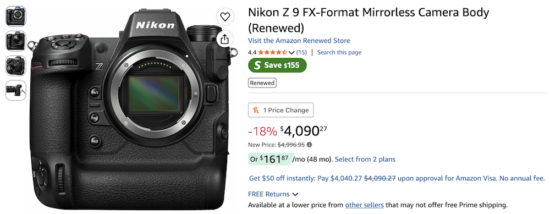 Nikon Z9 Refurbished Drops to $4,090 as Z-Mount Lens Options Expand - Nikon Rumors