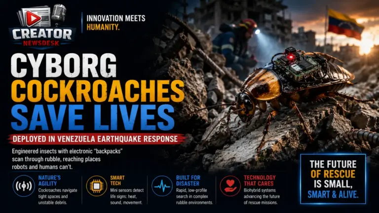 Cyborg Cockroaches Aid Venezuela Earthquake Rescue Efforts