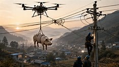 Farmer's Flying Pig Accidentally Cuts Power to Sichuan Village for 10 Hours - ProPakistani