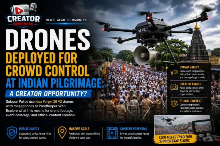 Solapur Police Deploy ideaForge Q6 V2 Drones at Pandharpur Wari Pilgrimage