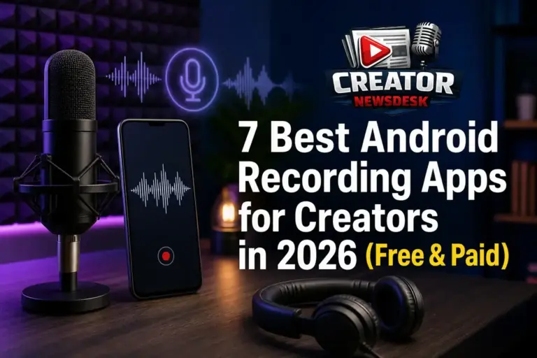 7 Best Android Recording Apps for Creators in 2026 (Free & Paid)