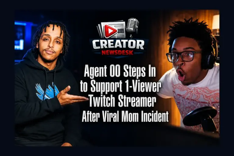 Agent 00 Steps In to Support 1-Viewer Twitch Streamer After Viral Mom Incident