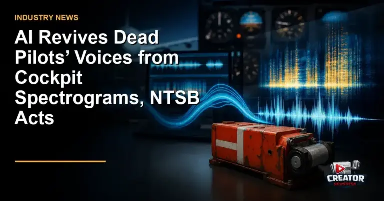 AI Revives Dead Pilots’ Voices from Cockpit Spectrograms, NTSB Acts