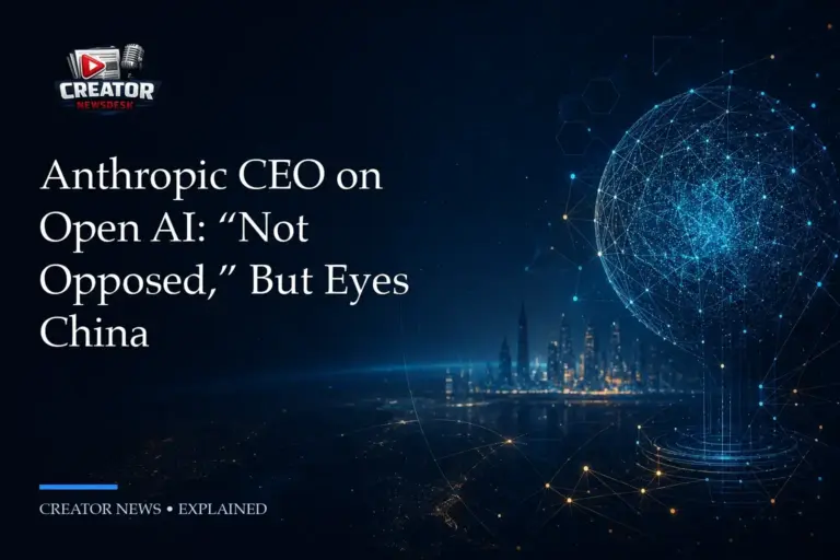 Anthropic CEO on Open AI: “Not Opposed,” But Eyes China