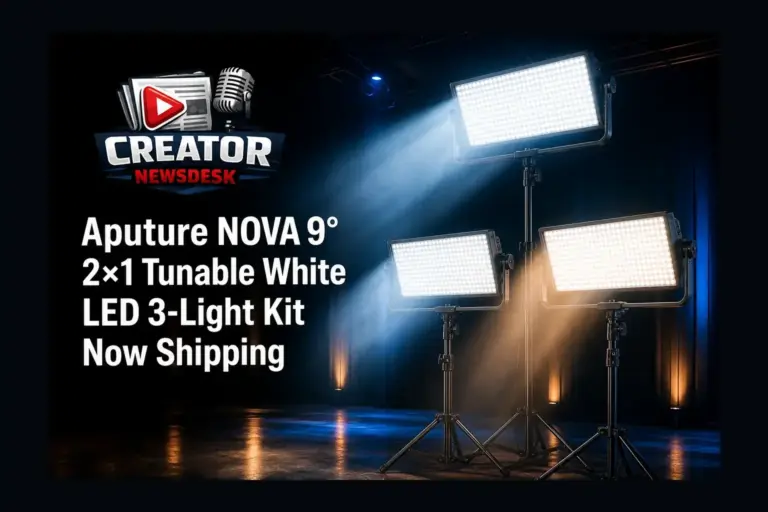Aputure NOVA 9° 2×1 Tunable White LED 3‑Light Kit Now Shipping