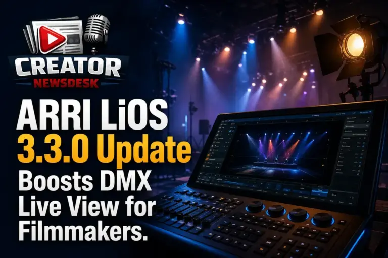 ARRI LiOS 3.3.0 Update Boosts DMX Live View for Filmmakers
