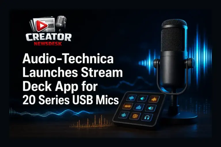 Audio-Technica Launches Stream Deck App for 20 Series USB Mics