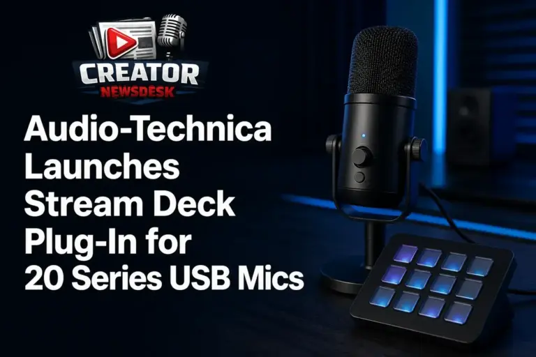 Audio-Technica Launches Stream Deck Plug-In for 20 Series USB Mics