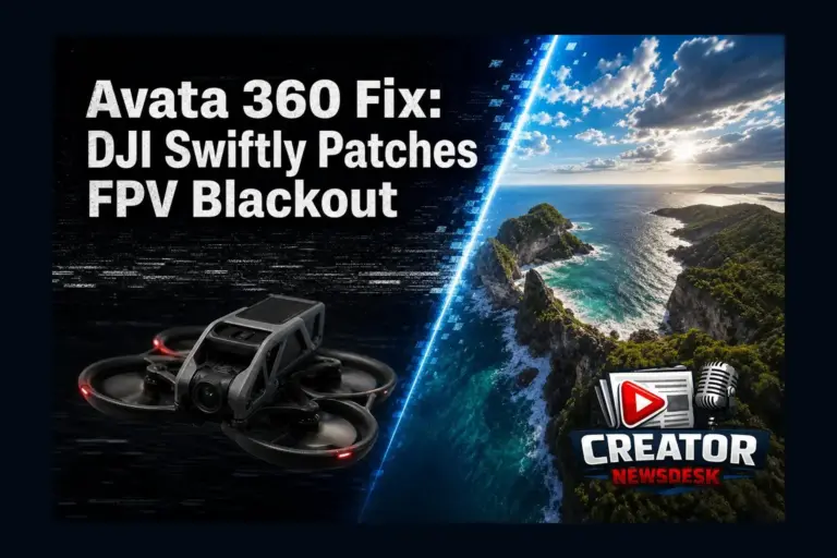 Avata 360 Fix: DJI Swiftly Patches FPV Blackout