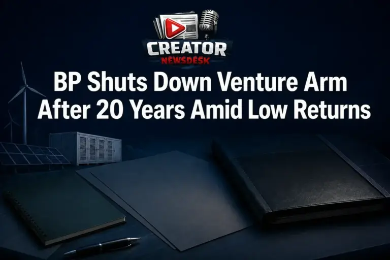BP Shuts Down Venture Arm After 20 Years Amid Low Returns