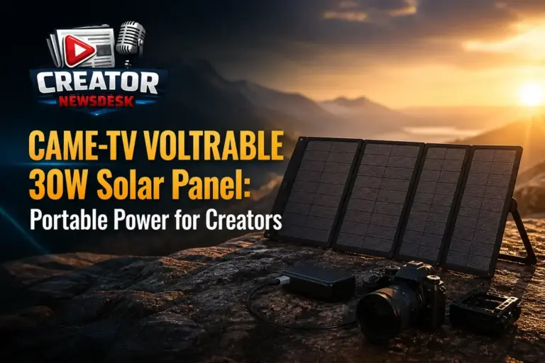 CAME-TV VOLTRABLE 30W Solar Panel: Portable Power for Creators