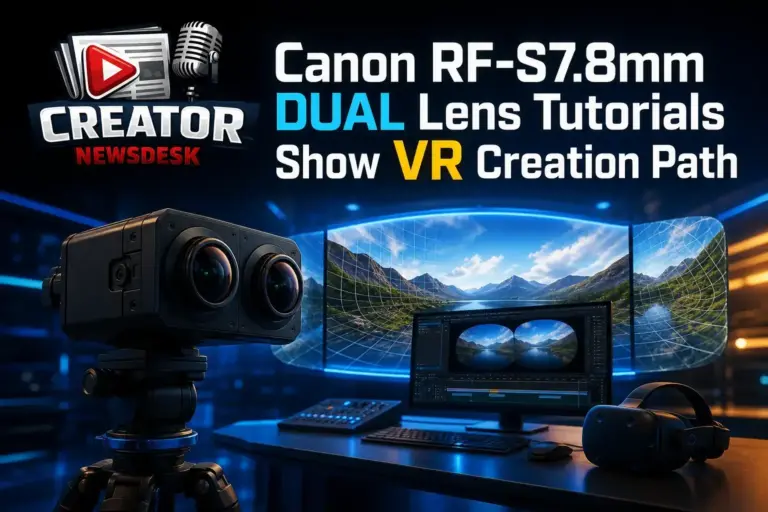 Canon RF-S7.8mm DUAL Lens Tutorials Show VR Creation Path