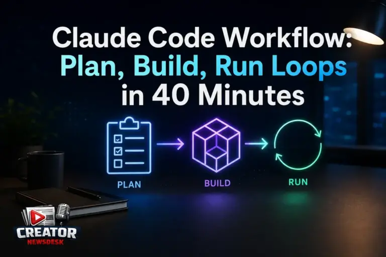 Claude Code Workflow: Plan, Build, Run Loops in 40 Minutes