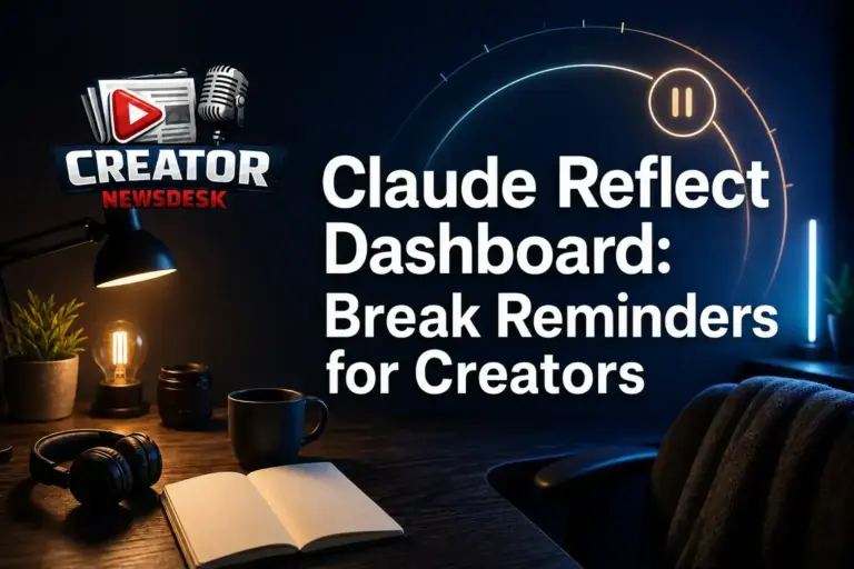Claude Reflect Dashboard: Break Reminders for Creators