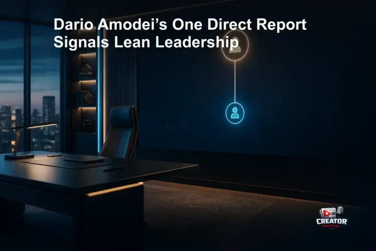 Dario Amodei’s One Direct Report Signals Lean Leadership
