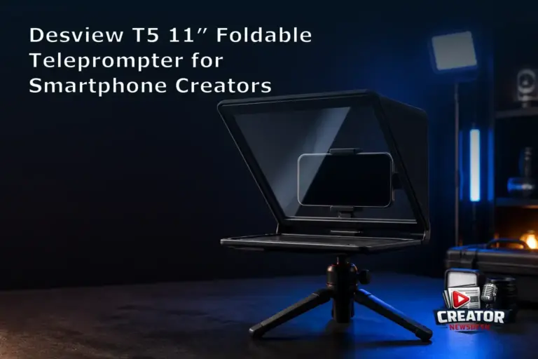 Desview T5 11″ Foldable Teleprompter for Smartphone Creators