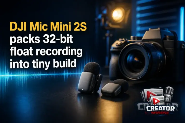 DJI Mic Mini 2S packs 32-bit float recording into tiny build