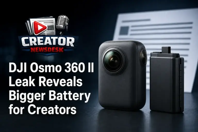 DJI Osmo 360 II Leak Reveals Bigger Battery for Creators