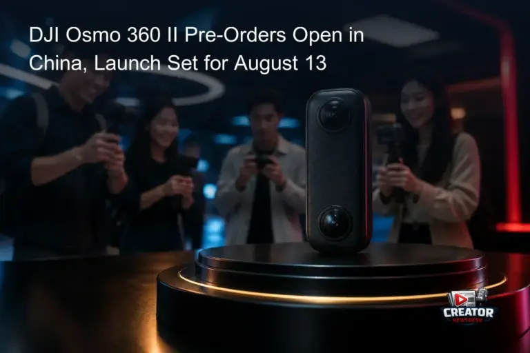 DJI Osmo 360 II Pre‑Orders Open in China, Launch Set for August 13