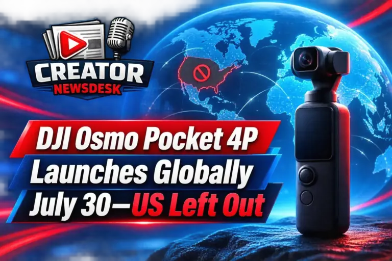 DJI Osmo Pocket 4P Launches Globally July 30—US Left Out