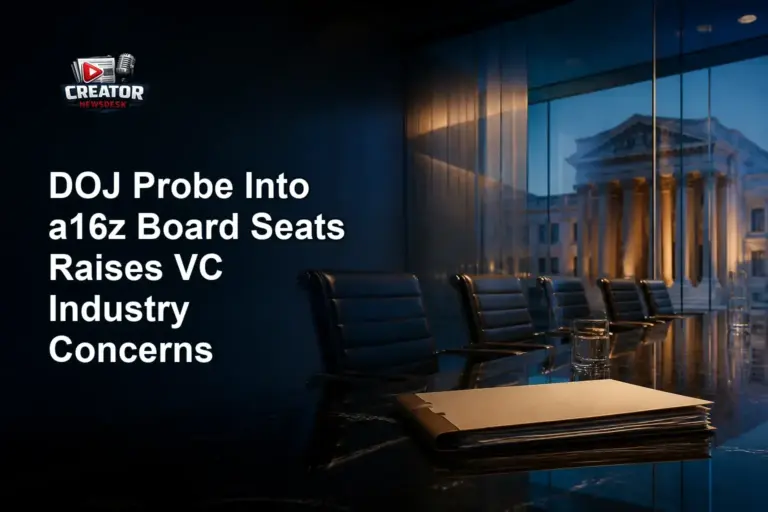 DOJ Probe Into a16z Board Seats Raises VC Industry Concerns