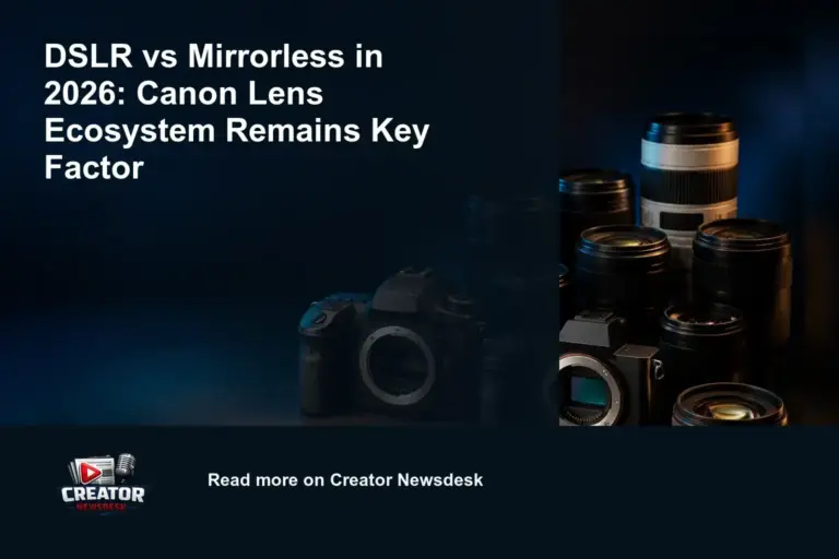 DSLR vs Mirrorless in 2026: Canon Lens Ecosystem Remains Key Factor