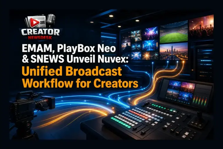 EMAM, PlayBox Neo & SNEWS Unveil Nuvex: Unified Broadcast Workflow for Creators