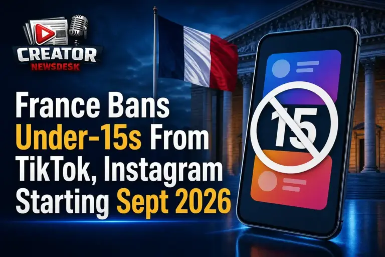 France Bans Under‑15s From TikTok, Instagram Starting Sept 2026