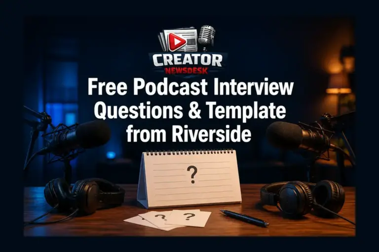 Free Podcast Interview Questions & Template from Riverside