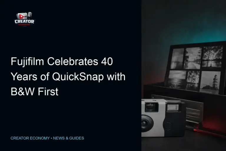 Fujifilm Celebrates 40 Years of QuickSnap with B&W First