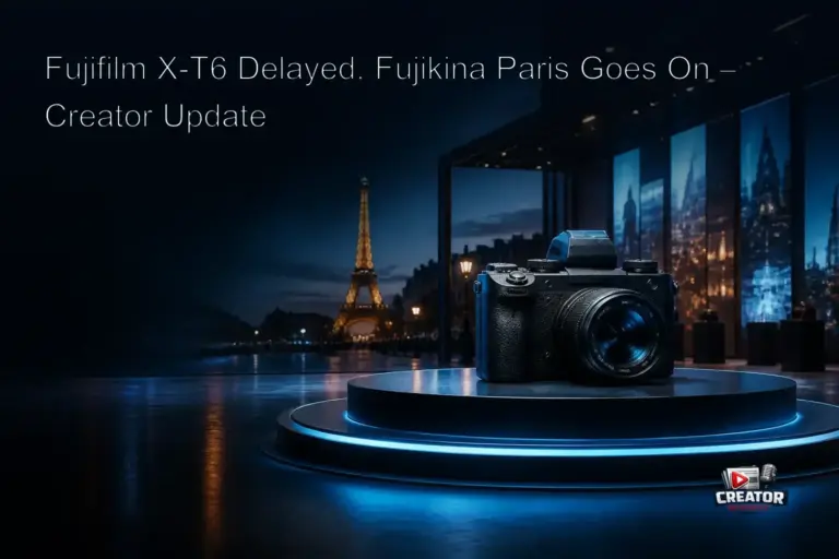 Fujifilm X‑T6 Delayed, Fujikina Paris Goes On – Creator Update