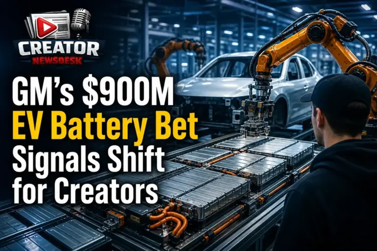 GM’s $900M EV Battery Bet Signals Shift for Creators
