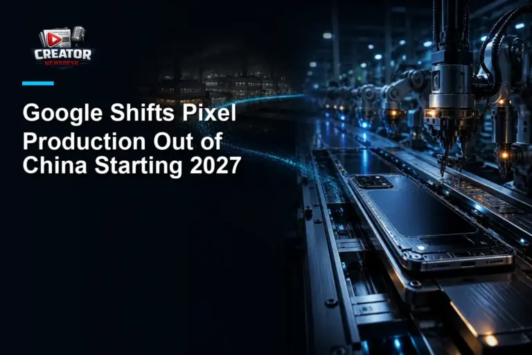 Google Shifts Pixel Production Out of China Starting 2027