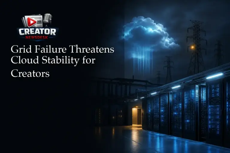 Grid Failure Threatens Cloud Stability for Creators