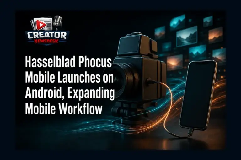 Hasselblad Phocus Mobile Launches on Android, Expanding Mobile Workflow