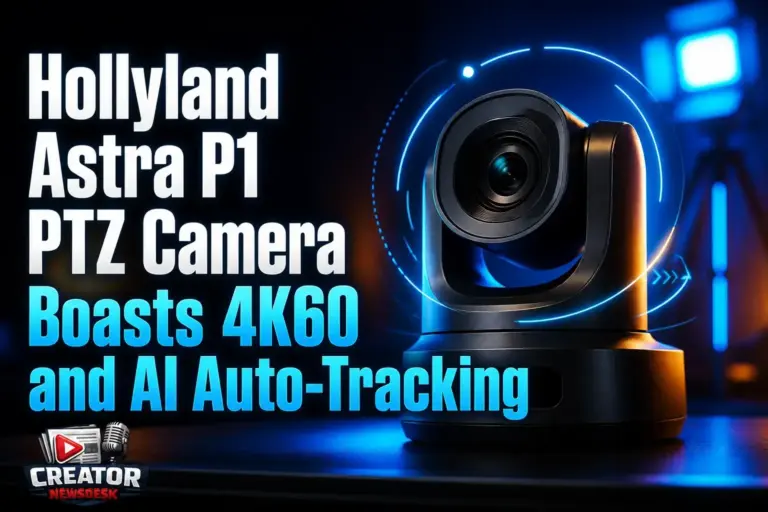 Hollyland Astra P1 PTZ Camera Boasts 4K60 and AI Auto-Tracking