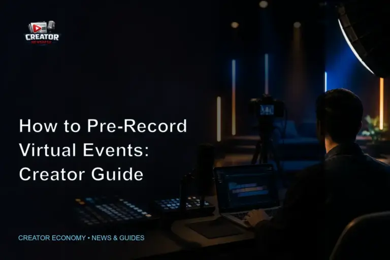How to Pre-Record Virtual Events: Creator Guide