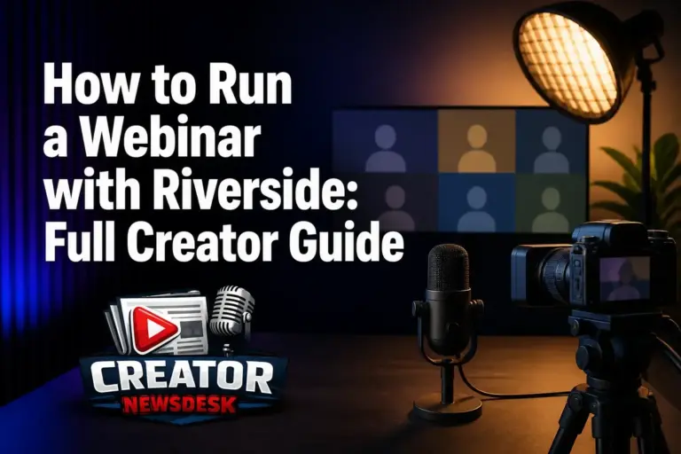 How to Run a Webinar with Riverside: Full Creator Guide