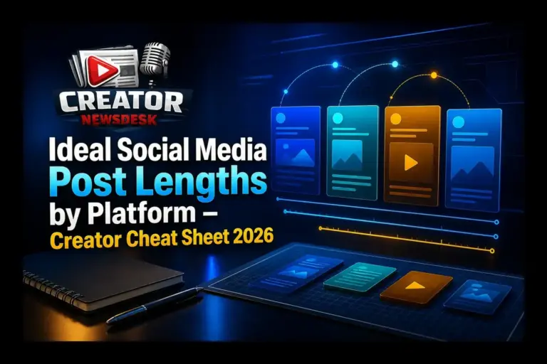 Ideal Social Media Post Lengths by Platform – Creator Cheat Sheet 2026