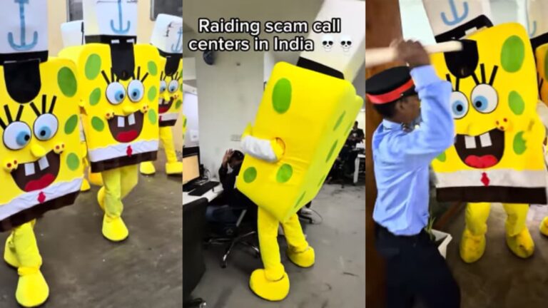 YouTuber Sends Dancing SpongeBobs to Indian Scam Call Center