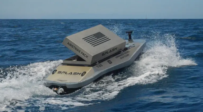 Splash Typhoon USV Gains Kamikaze Drone Launch Capability